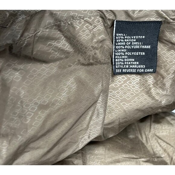 Be By Blanc Noir Down Puffer Jacket Hooded Parka Brown XS Designer Luxury Coat - Picture 5 of 5